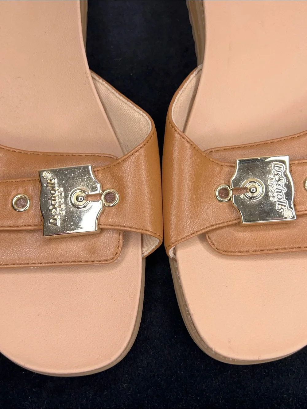 Size 8 Dr Scholls Sandals Island Icon Tan Brown Comfort Style Beach Vacation